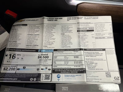 2022 Chevrolet Silverado 1500 High Country