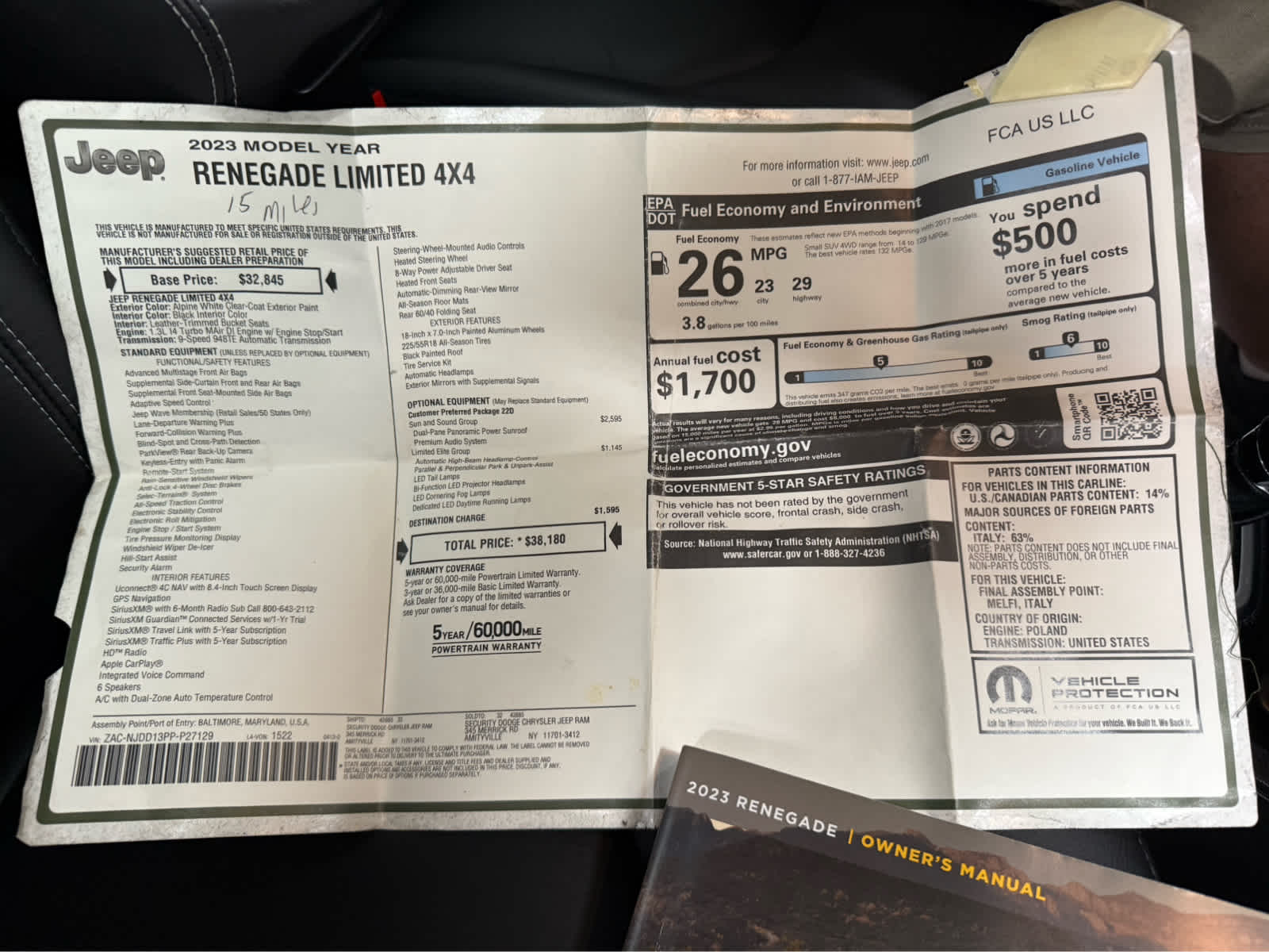 2023 Jeep Renegade Limited